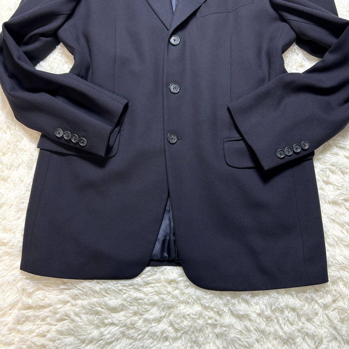 美品/スーパー120/デルフィノ◎REDAELLI レダエッリ BARNEYS NEWYORK バーニーズニューヨーク テーラードジャケット 紺ブレ L相当 ネイビー_画像4