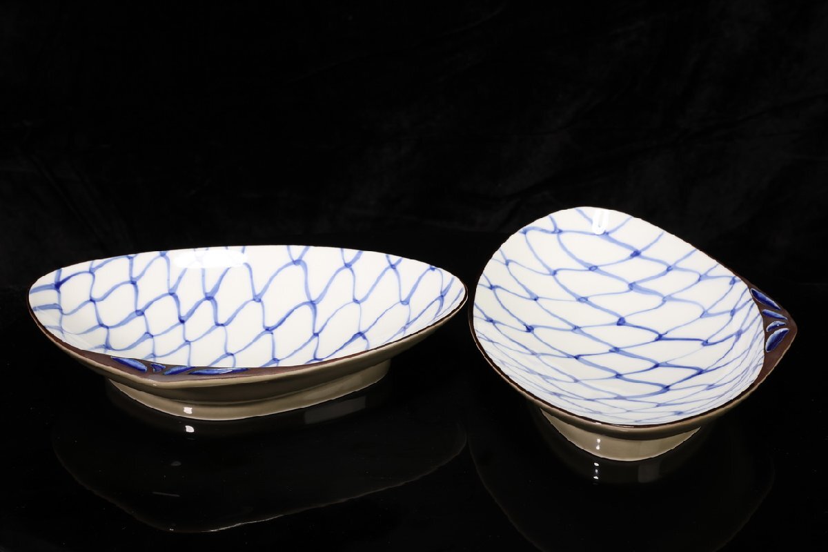 【珍品堂】1円から W97-V30 有田焼 深川制磁 百年庵 宮內(nèi)庁御用達(dá) 皿 刺身皿 共箱 木箱 5枚セット 和食器 懐石 日本伝統(tǒng) 時代物 骨董品