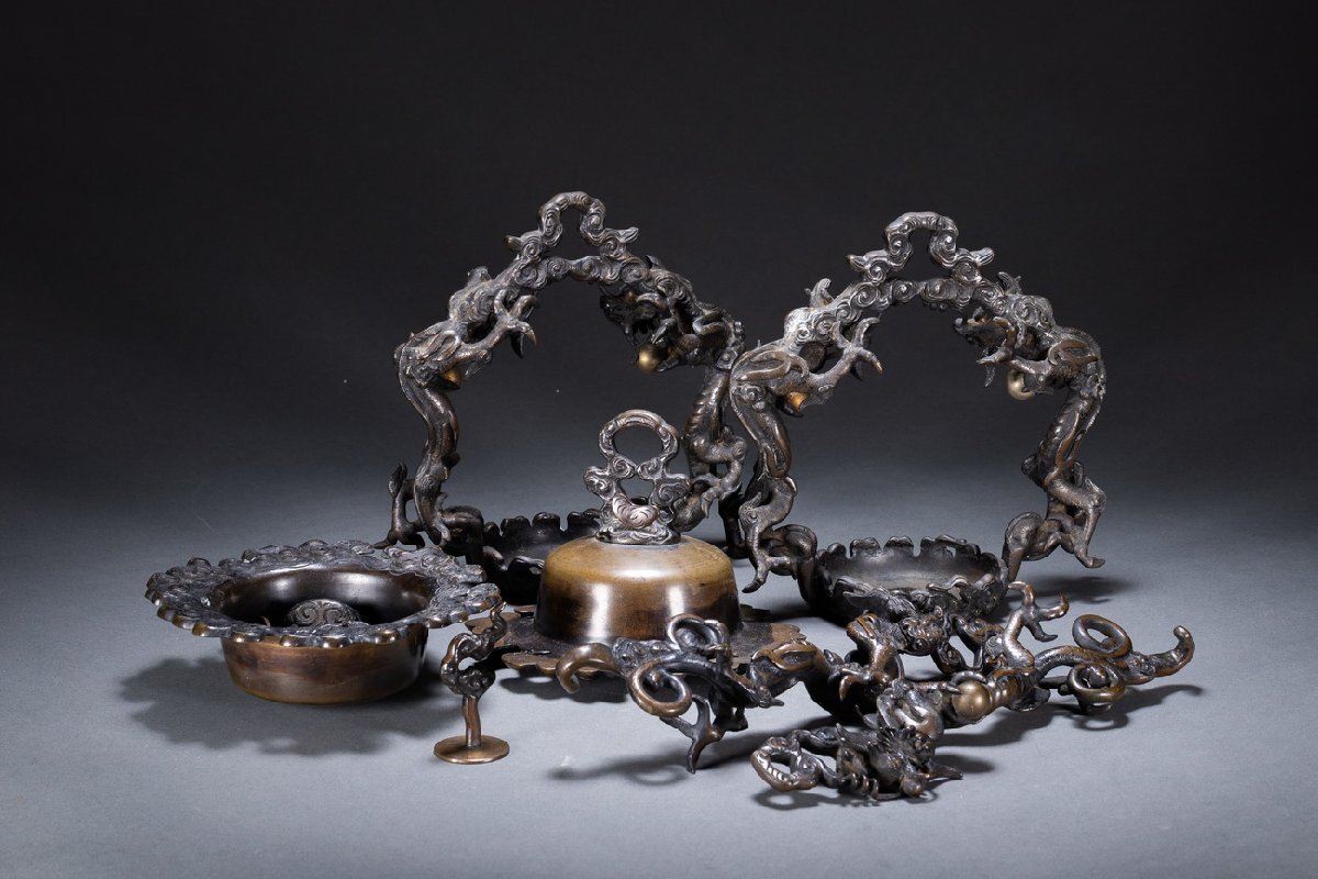 [..]. знаменитый аукцион покупка Edo ~ Meiji времена предмет . добродетель дракон шт колесо лампа один коробка .. вместе коробка подлинная вещь гарантия буддизм культура WK10-88