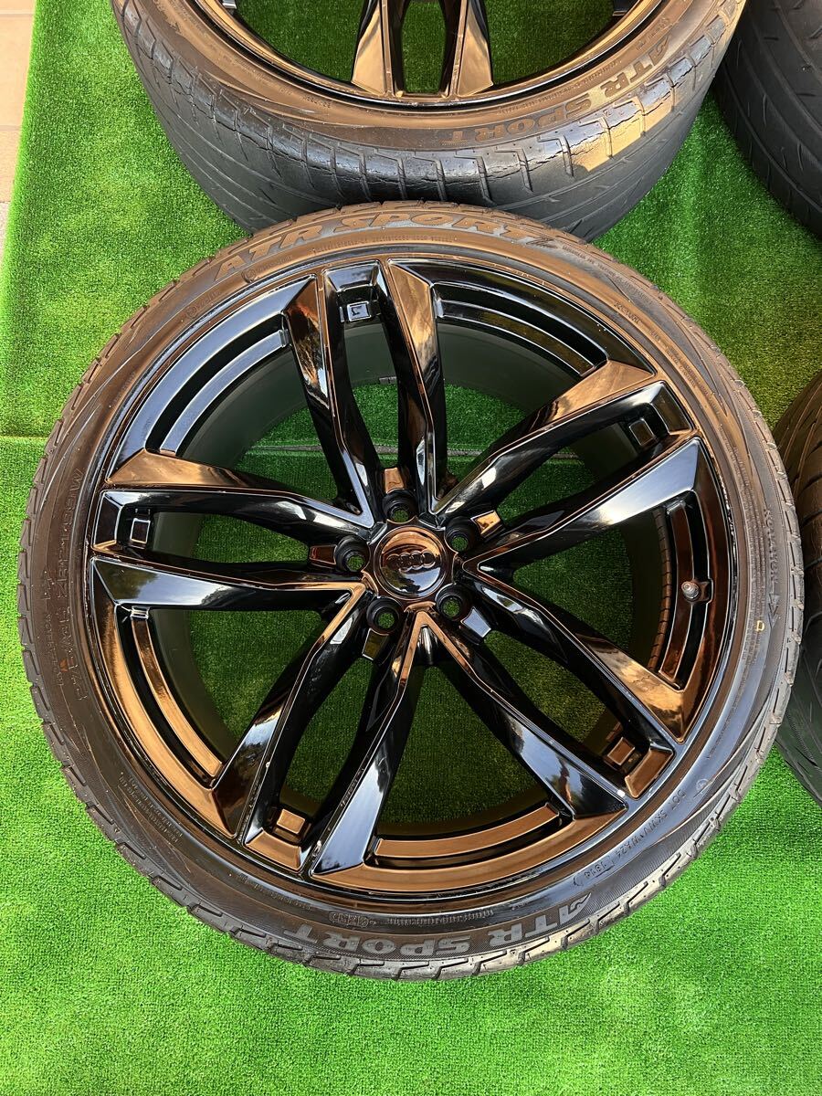 希少AUDI アウディ RS 21インチタイヤ・ホイール 4本 9.5J+30 5穴 PCD112 2014年製 バリ山 A6 A7 A8 S6 S7 S8 RS6 RS7 Q5 Q7等275/35R21_画像4
