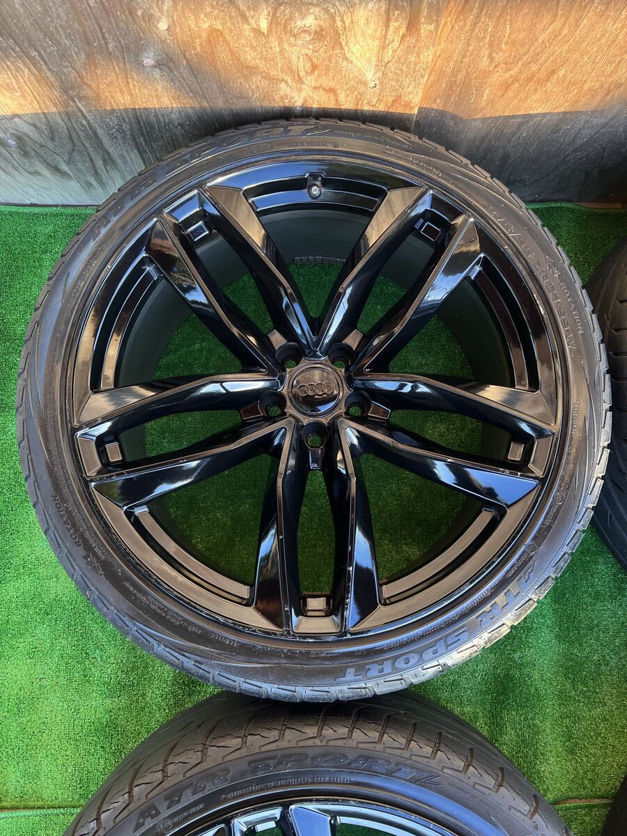 希少AUDI アウディ RS 21インチタイヤ・ホイール 4本 9.5J+30 5穴 PCD112 2014年製 バリ山 A6 A7 A8 S6 S7 S8 RS6 RS7 Q5 Q7等275/35R21_画像7