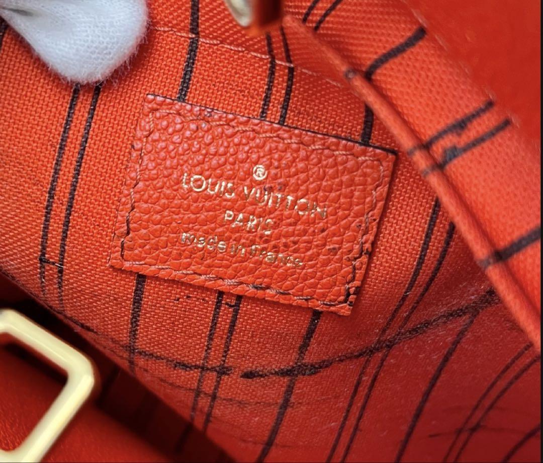 LOUIS VUITTON ルイヴィトン アンプラント モンテーニュMM 2way ハンドバッグ オレンジ 赤系 M41194 SP0175 ベタあり_画像8