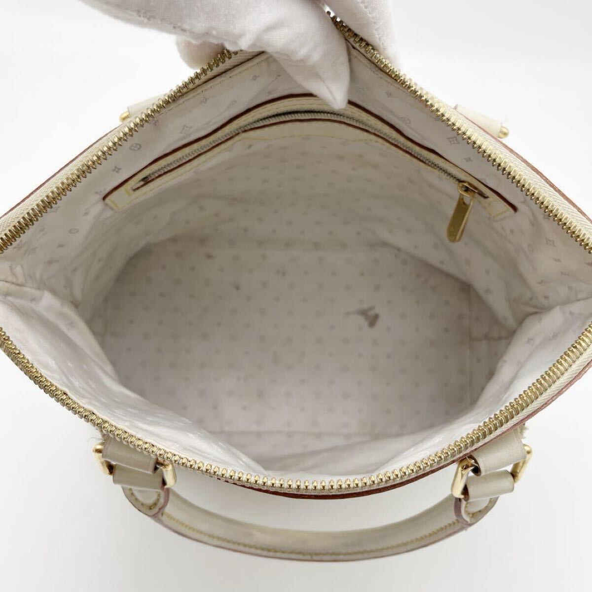 LOUIS VUITTON　ルイヴィトン　ロックイットPM スハリ ハンドバッグ　手提げバッグ　ホワイト系　M91887　TH1016_画像6