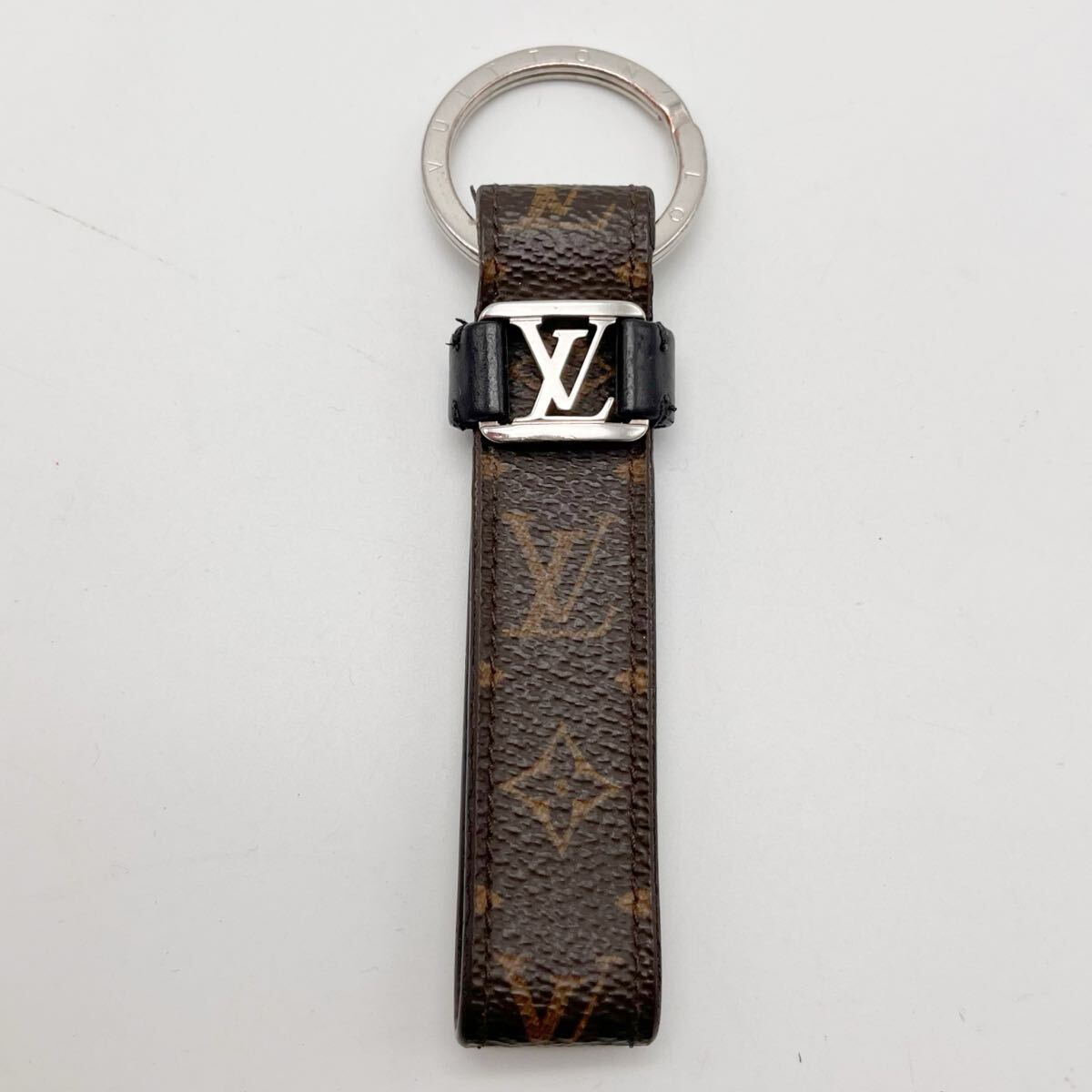 LOUIS VUITTON Louis Vuitton porutokre Dragon n монограмма Brown серебряный металлические принадлежности брелок для ключа кольцо для ключей M62709