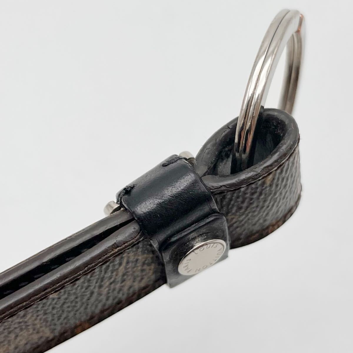 LOUIS VUITTON Louis Vuitton porutokre Dragon n монограмма Brown серебряный металлические принадлежности брелок для ключа кольцо для ключей M62709