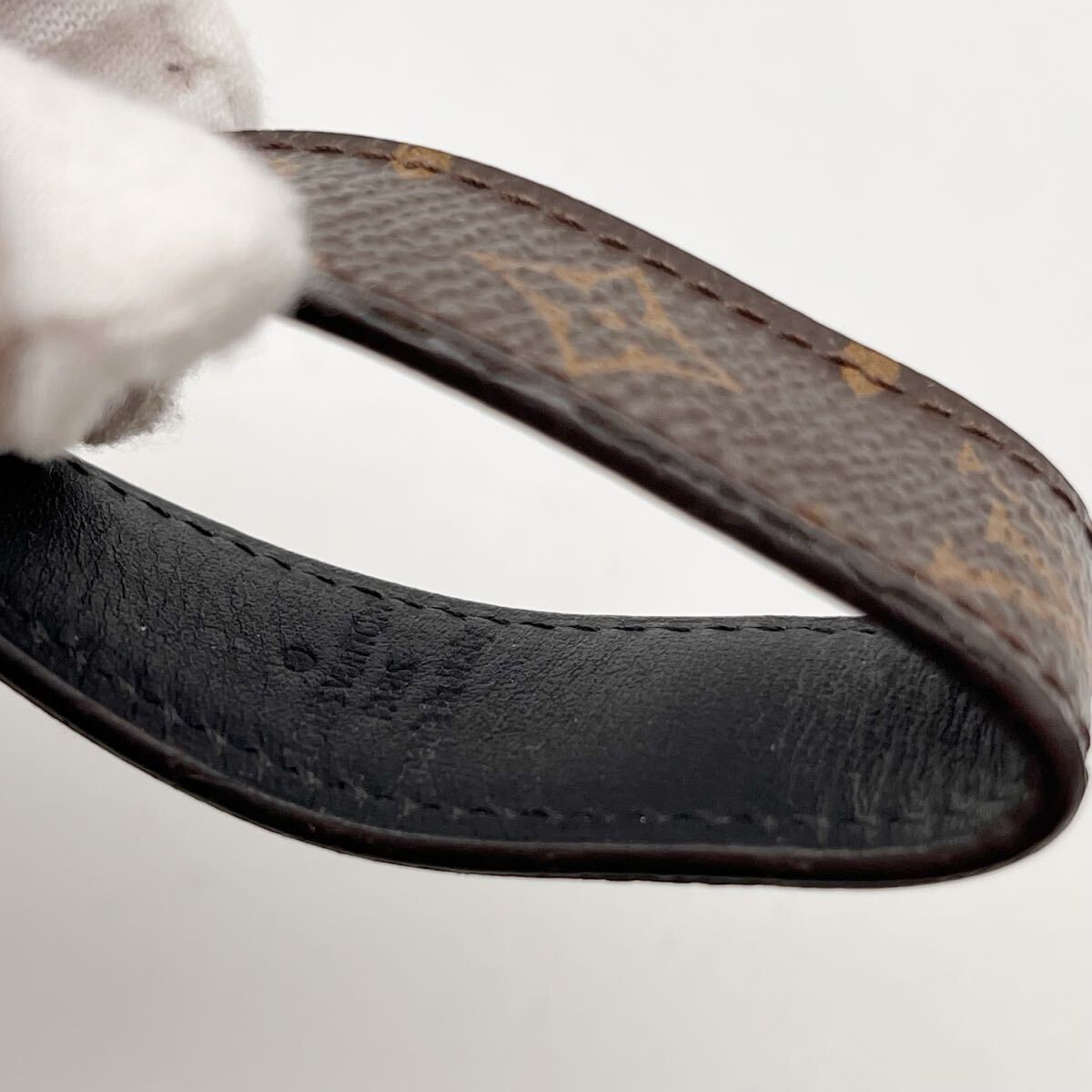 LOUIS VUITTON Louis Vuitton porutokre Dragon n монограмма Brown серебряный металлические принадлежности брелок для ключа кольцо для ключей M62709