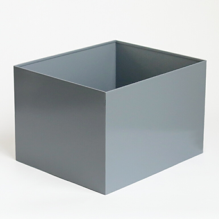 収納ボックス おしゃれ 蓋なし アイアン グレー 整理 DULTON ダルトン メタルボックス Lサイズ_画像1