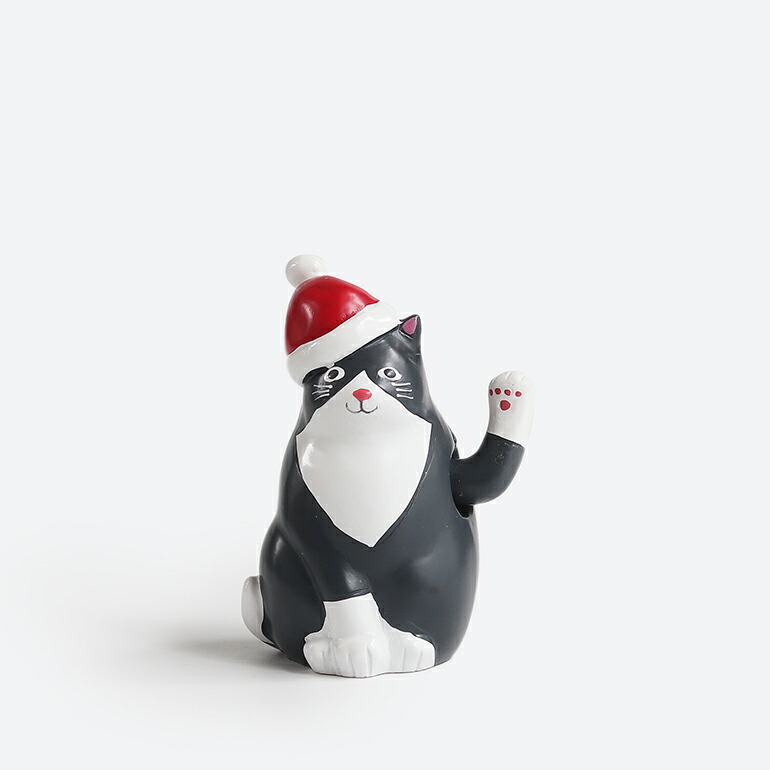 ネコ 猫 招き猫 クリスマス サンタ帽 ソーラーパネル 太陽光 オブジェ KIKKERLAND キッカーランド Solar Cat With Santa Hat_画像1