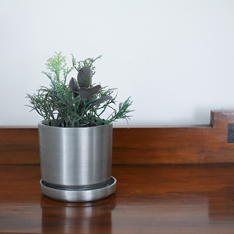  посадочная машина aluminium цветочный горшок модный поддонник имеется дыра есть HINODE Hino teSOLID POT 85