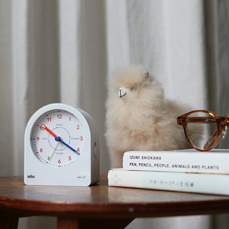 BRAUN 時計 置き時計 おしゃれ シンプル アナログ アラーム 目覚まし時計 ブラウン タイムティーチャー Alarm Table Clock BC22TW_画像2