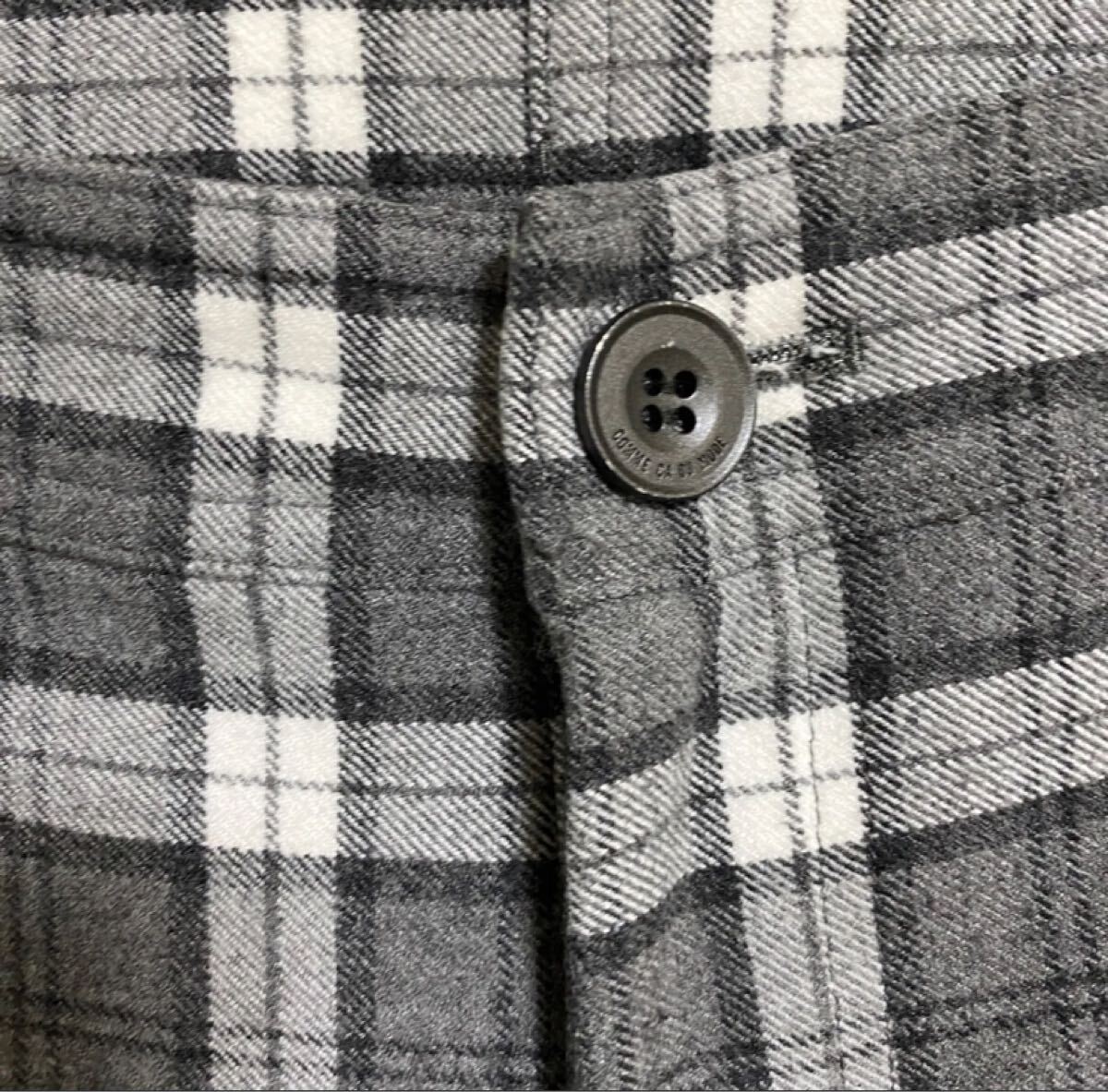 コムサデモード チェック パンツ グレー 長ズボン ボトムス チェック柄 ズボン コムサ 総柄 COMME CA _画像3