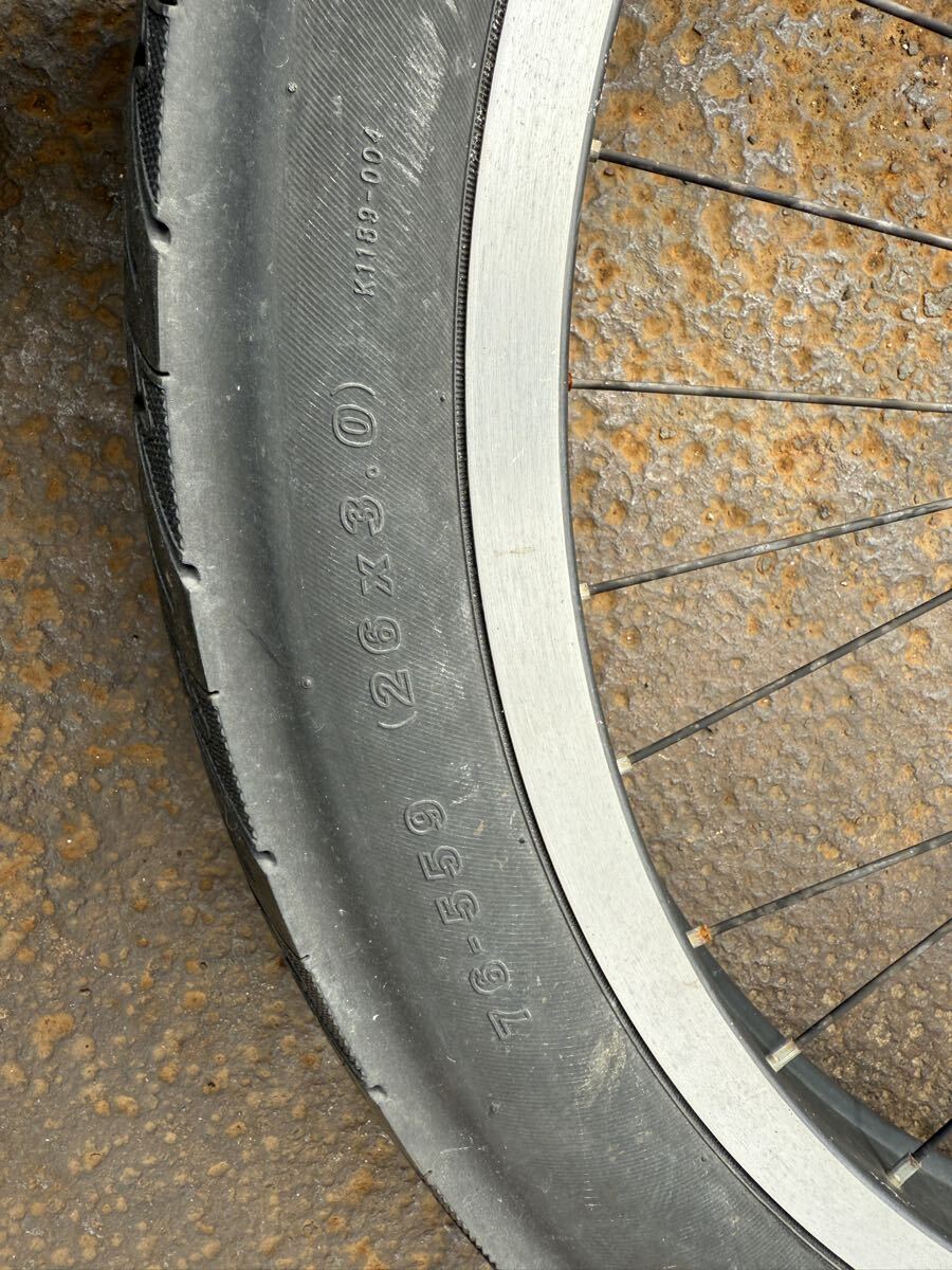 自転車 タイヤ 空気あり マウンテンタイヤ 前後セット 現状品_画像9