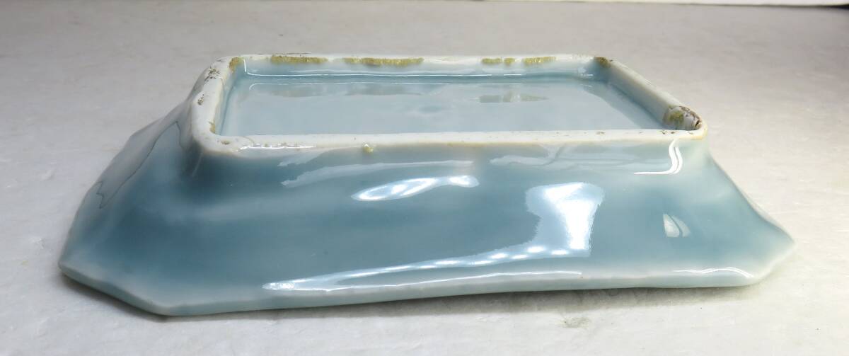 青磁　四角皿　１枚　鳳凰_画像5