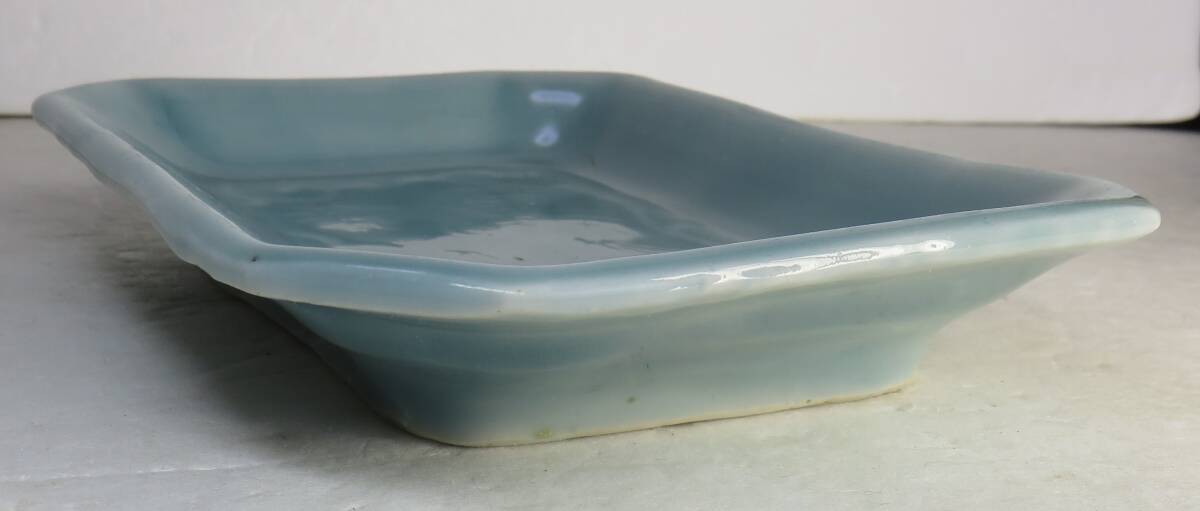 青磁　四角皿　１枚　鳳凰_画像3