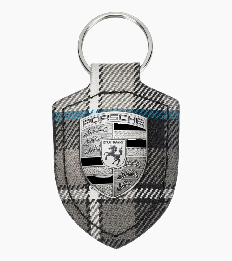 ポルシェ特注 キーリング 911 ターボ クレスト 50周年記念 ドイツ製 Porsche Keyring Turbo Crest 50th Anniversary Tartan WAP0503690S50Y_画像1