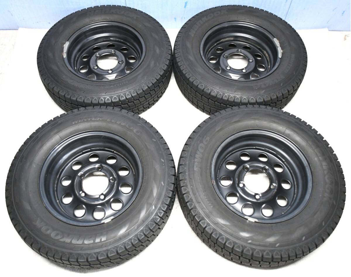  прекрасный товар Suzuki Jimny Sierra чистая сталь 15 дюймовый зимний комплект 195/80R15 Hankook RW06 JB74 JC74