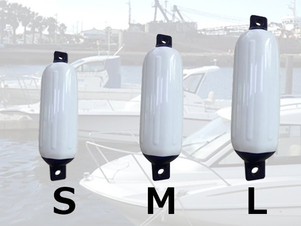 高強(qiáng)度◎新品 フロートボートフェンダー 【S 】140×500mm / 4個(gè) ホワイト×ネイビー 船舶 クルーザー モーターボート ジェットスキー 保護(hù)