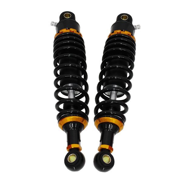 Б カワサキ 汎用 リア サスペンション 調(diào)整式 310mm 320mm 325mm ゼファー バリオス1 ZRX リアサスペンション リアショック 黒/金