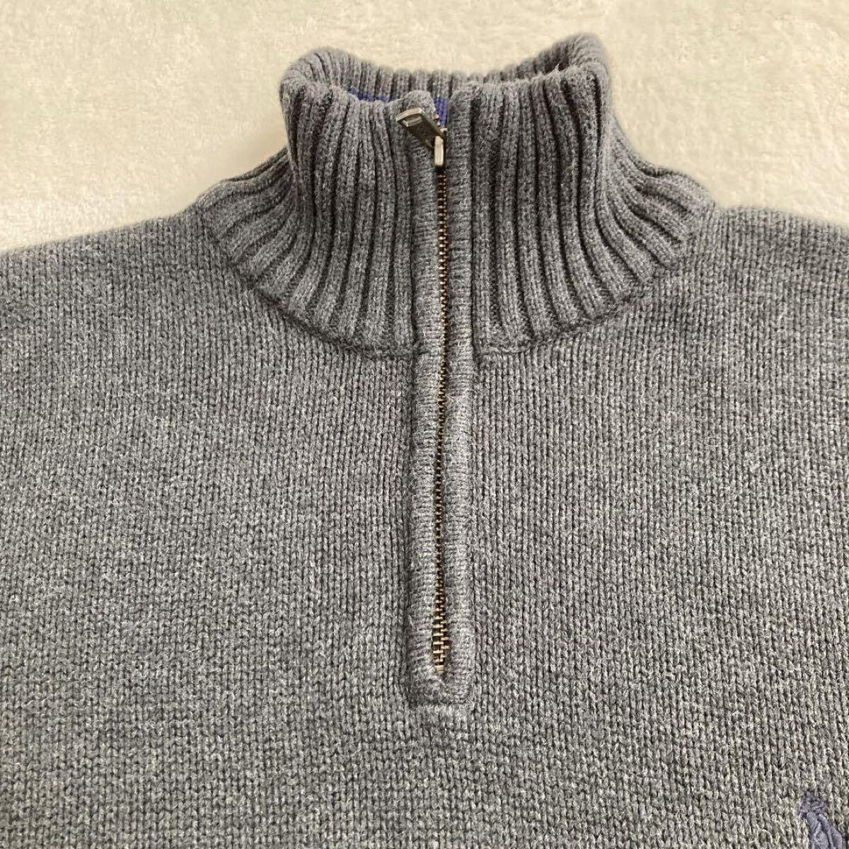 POLO Ralph Lauren ハーフジップ コットンニットセーター_画像4