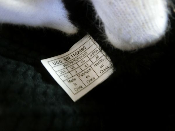 UGG x sacai KNIT CLASSIC MINI II ニット クラシック ミニ 2 US10 28.0cm ブラック #1102990 サカイ アグ_画像5