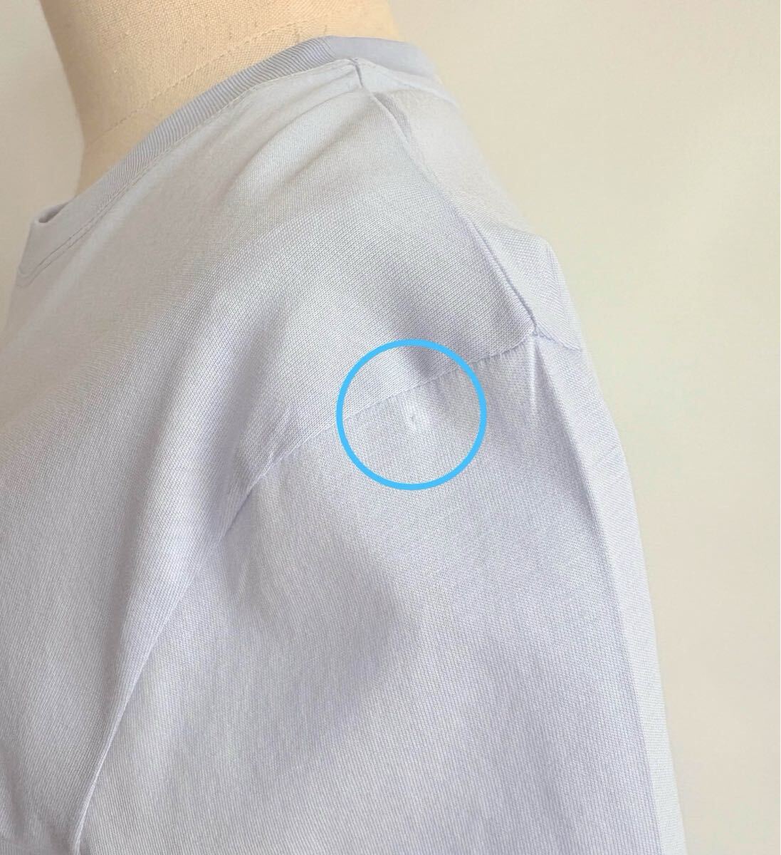 訳新品未使用42900円 PATOU オーガニックコットン パトゥロゴTシャツ スカイライトブルー カットソー 半袖トップス 半袖Tシャツ XXS(SS)_画像4