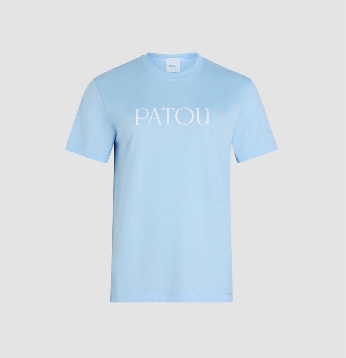 訳新品未使用42900円 PATOU オーガニックコットン パトゥロゴTシャツ スカイライトブルー カットソー 半袖トップス 半袖Tシャツ XXS(SS)_画像10