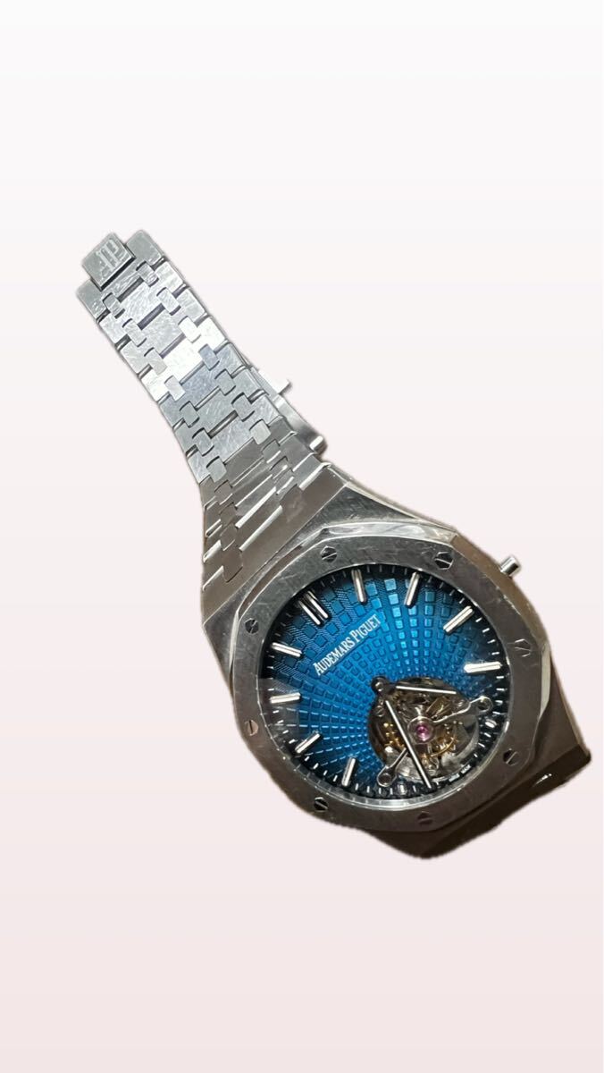 (1023455) ジャンク品 オーデマ・ピゲ AUDEMARS PIGUET ロイヤルオーク トゥールビヨン ブルー 腕時計_画像2