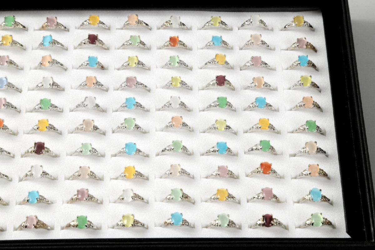 天然石指輪★おまとめて100点セット★猫目石 キャッツアイ まとめ売り メンズ レディースファッションリング アクセサリー 女性 MSY-Nb9_画像4