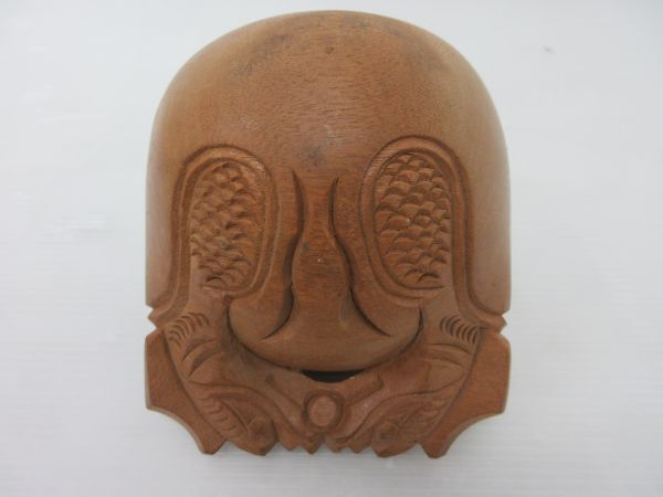 .*1 иен праздник / дерево рыба / размер... примерно 18×16×14cm/ из дерева / дерево гравюра / предметы для домашнего буддийского алтаря / ударные инструменты / традиционные японские музыкальные инструменты / текущее состояние товар *ZK 9.18-2034