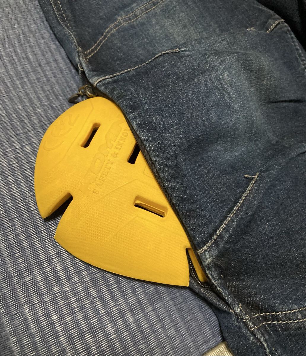 ★コミネ WJ-742R M ケブラージーンズ KOMINE ライディングパンツ 春夏秋バイク デニム ニープロテクター 訳アリ★_画像6