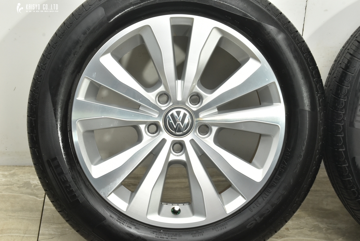 【バリ溝】フォルクスワーゲン ゴルフ7 純正 16in 6.5J +46 PCD112 ピレリ P8FS 205/55R16 品番:5G0601025L ノーマル戻し 交換用に 即納可_画像6