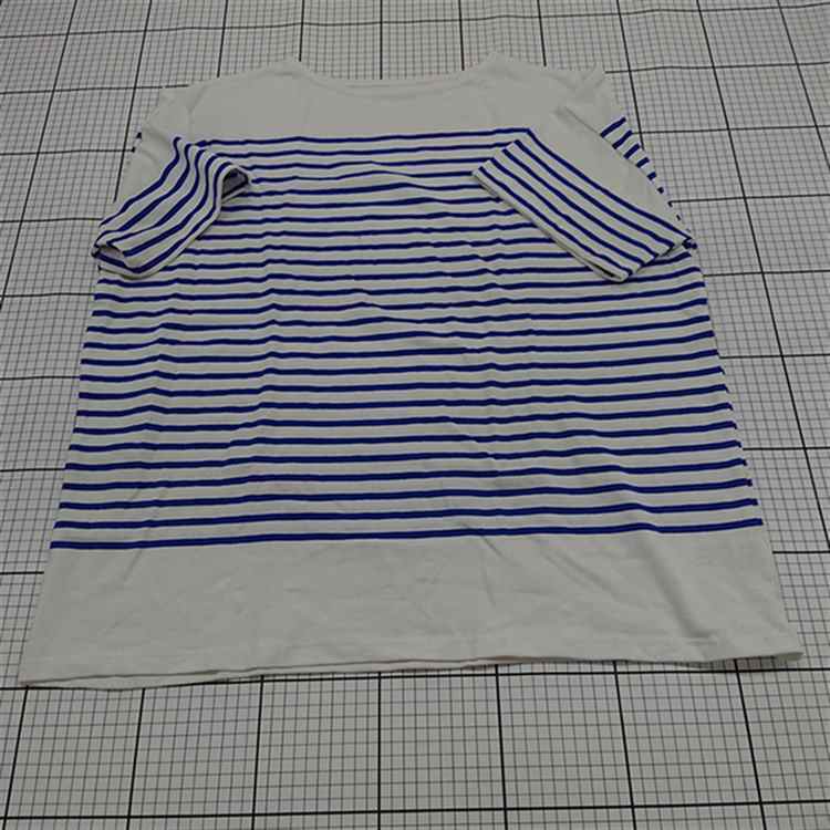 ◇ ⊂ JOURNAL STANDARD ボーダー 半袖 Tシャツ カットソー サイズM ホワイト系ブルー系 レディース E 1509100067375_画像1