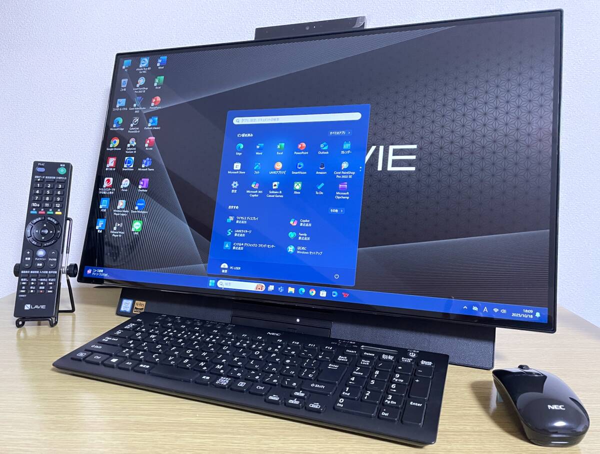 ☆【27型大畫面】NEC LAVIE Desk All-in-one PC-DA670MAB-2/新?SSD 1TB+HDD 3TB/Core i5-8265U/Office 2024/16GB/3波 TV/Win11 Pro/DVD ☆