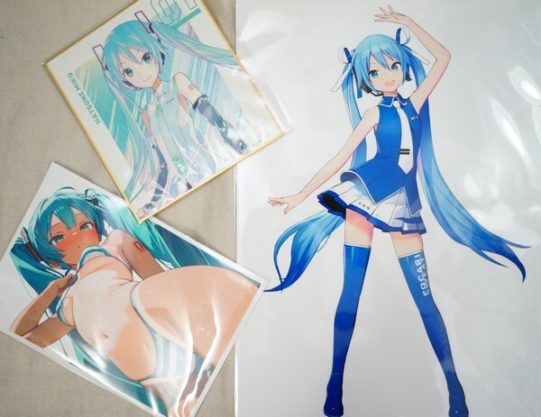 ★初音ミク キュート＆セクシー A4ポスター 同人イラスト/アニメアート/ani-art ミニ色紙 セット販売/コレクション放出/ポカリミク等_画像1