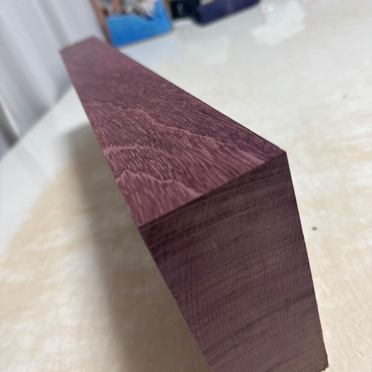 パープルハート ブロック 縮み杢　533×148×59 80サイズ