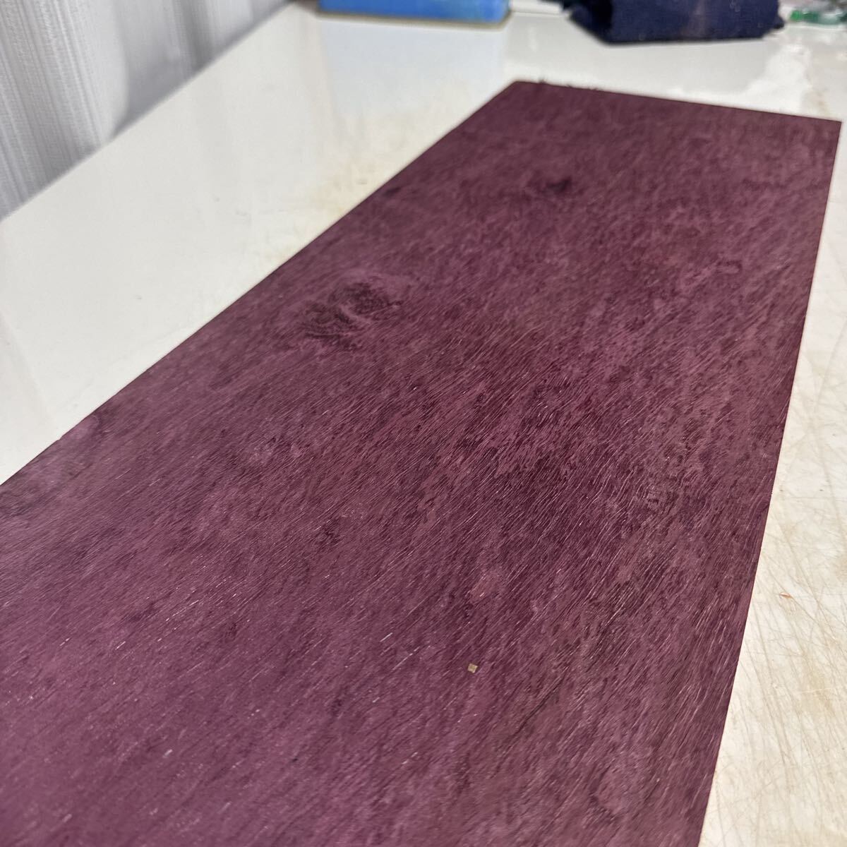 パープルハート 幅広 厚板 美杢　削り殘りあり　725×228×30 100サイズ