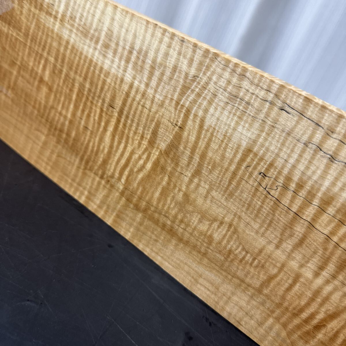 橡 厚板 激虎杢 美杢　352×128×27 60サイズ_画像1