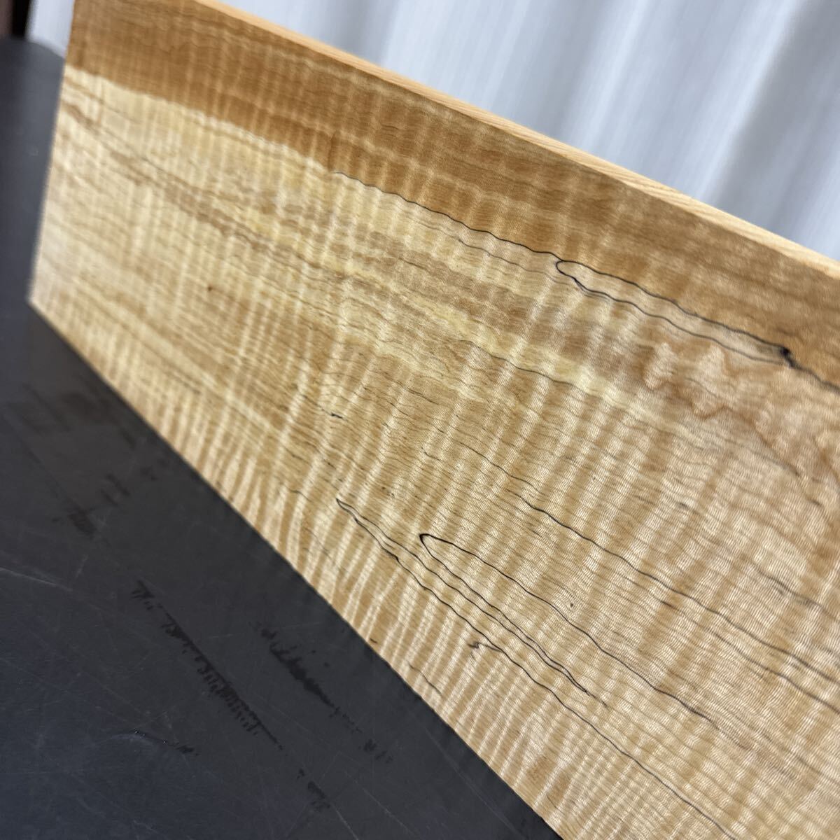 橡 厚板 激虎杢 美杢　352×128×27 60サイズ_画像3