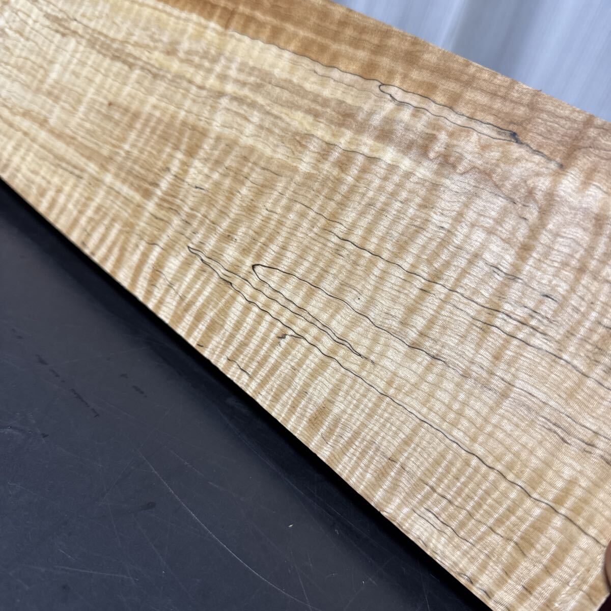 橡 厚板 激虎杢 美杢　352×128×27 60サイズ_画像5