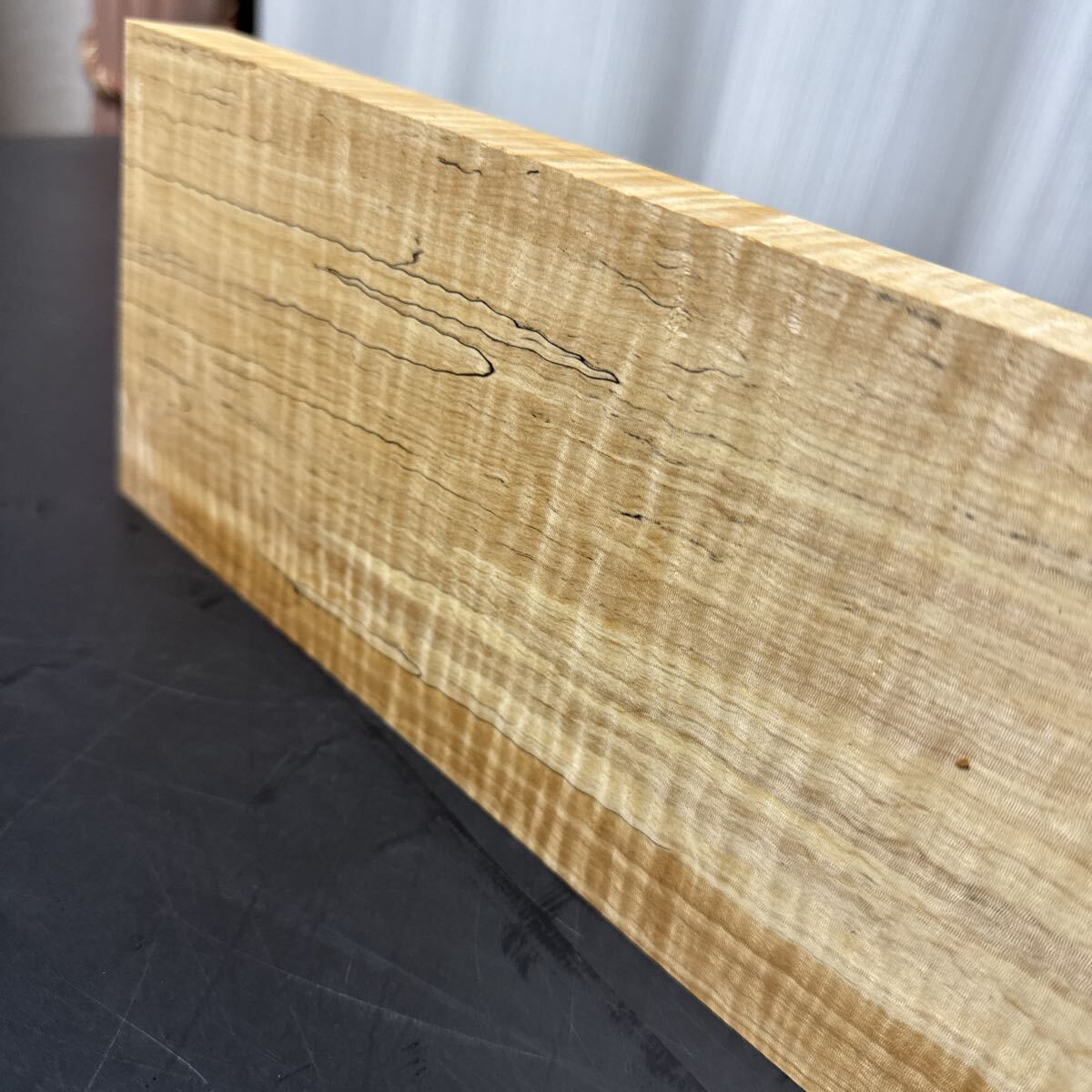橡 厚板 激虎杢 美杢　352×128×27 60サイズ_画像6