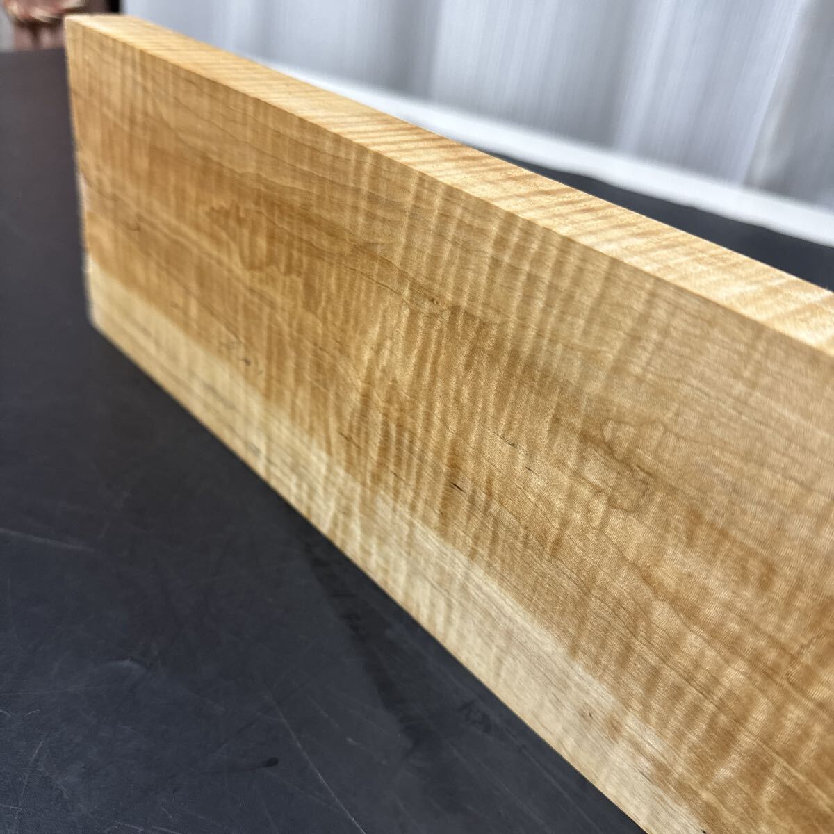 橡 厚板 激虎杢 美杢　352×128×27 60サイズ_画像8