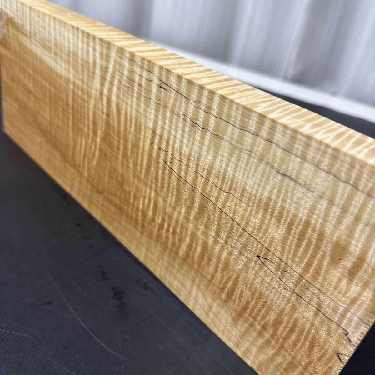橡 厚板 激虎杢 美杢　352×128×27 60サイズ_画像9