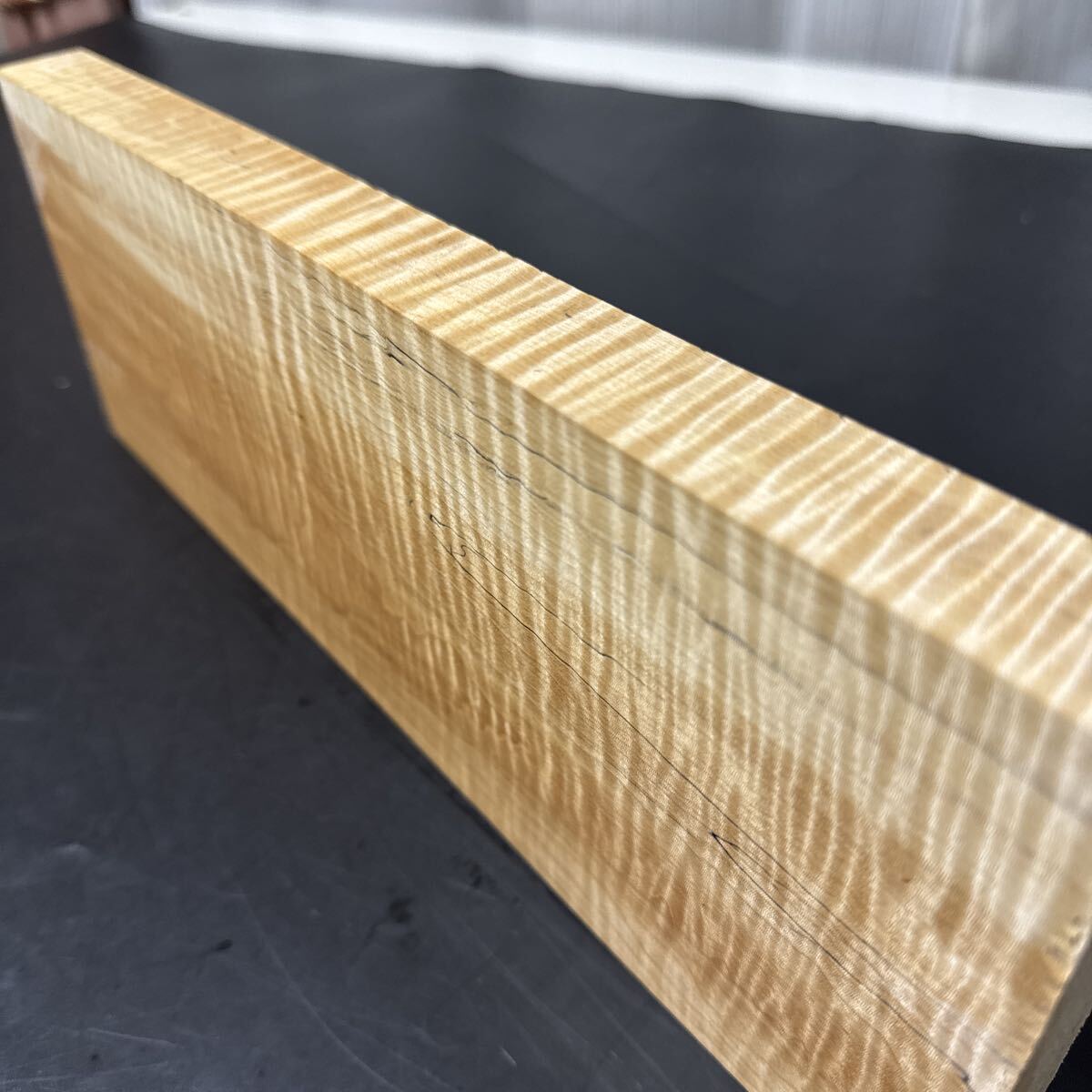 橡 厚板 激虎杢 美杢　352×128×27 60サイズ_画像10