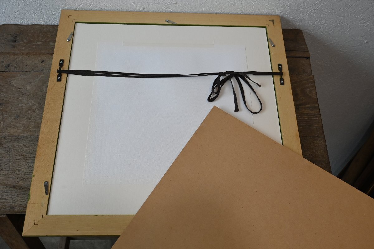 ○ルシール・プラーシュ 水彩画作品 額 さわやかなお花の絵 レプリカ 印刷画 サイン入り モダン アート 古道具のgplus広島 2510i_画像7