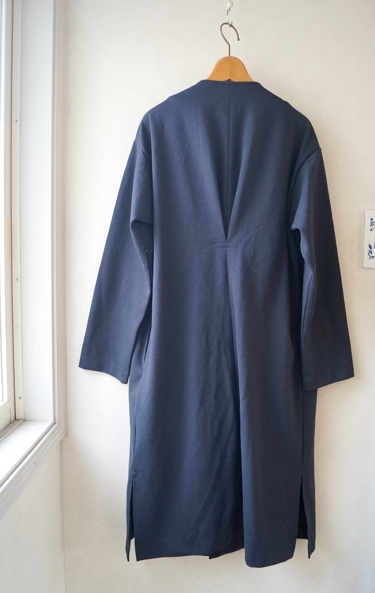 ★未使用 ユナイテッドアローズ BEAUTY&YOUTH*ポンチノーカーラーガウン カーディガン ダークグレー/定価\14,300*　古着のgplus広島 2510t1_画像2