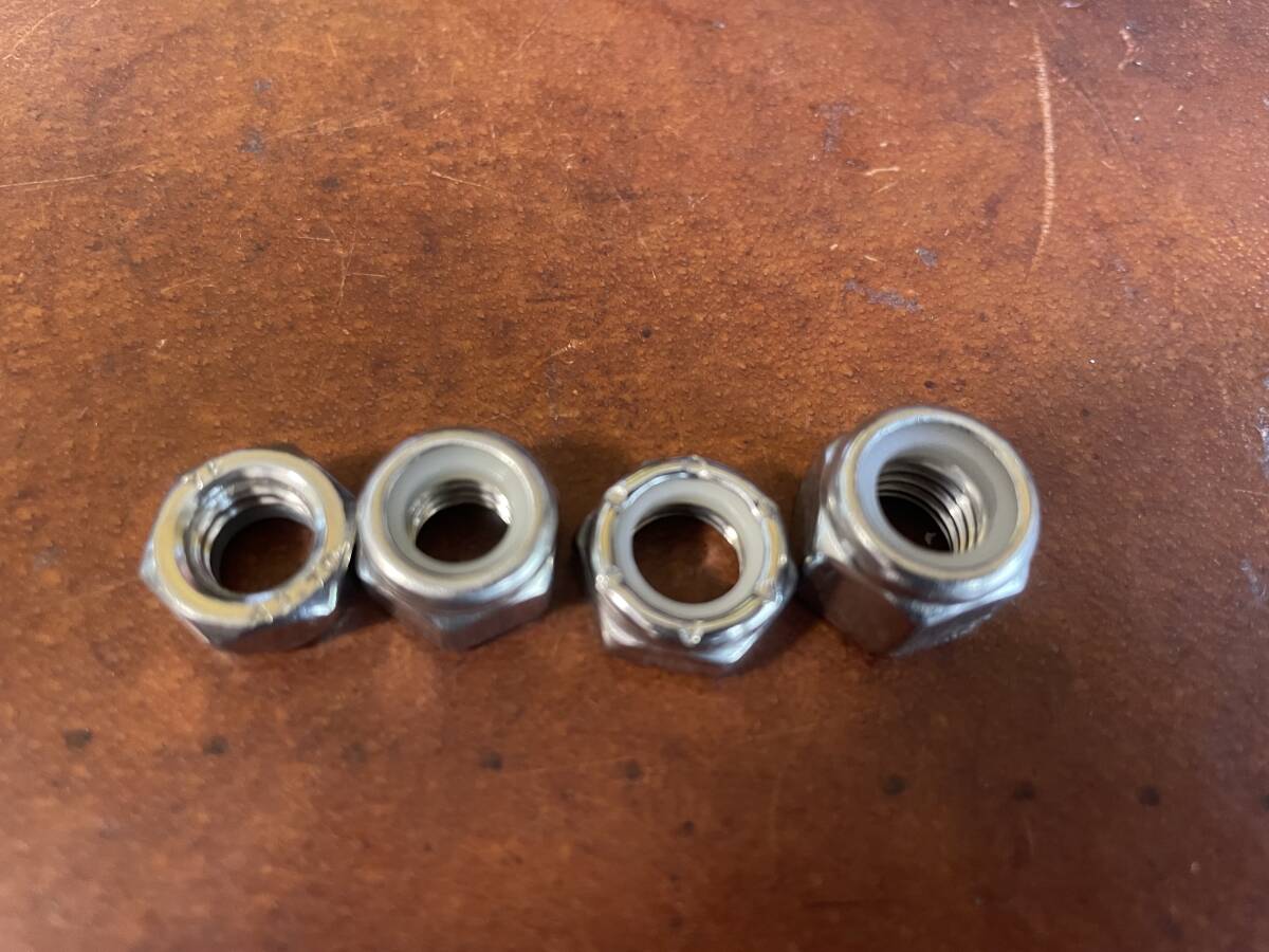 送料180円　ハーレー用　アメリカインチ規格 ステンレス製ロックナット10個セット　選択→UNC5/16-18とUNC3/8-16 _画像5