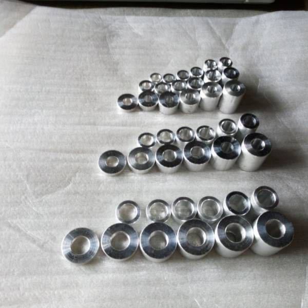 送料230円/140円 アルミスペーサー M6.M8.M10.M12各種10個 (48種類から選択) カスタムに_画像2