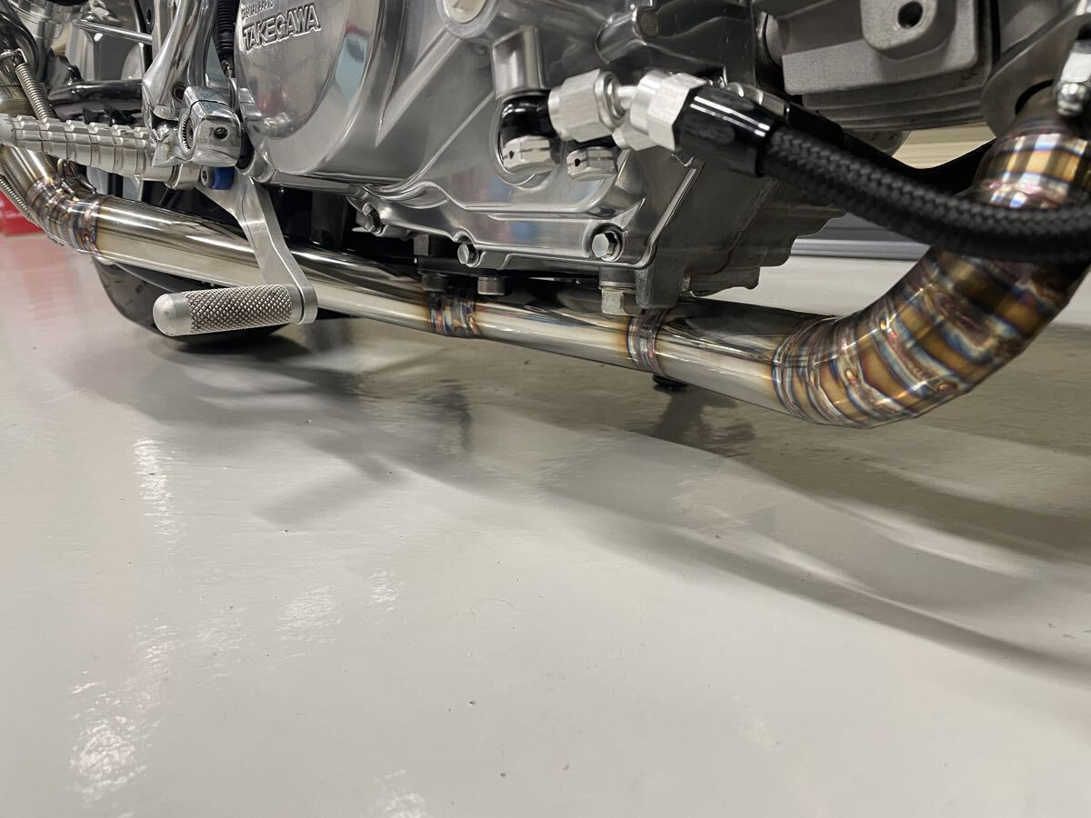 モンキー オーバーレーシング用 車高短 エキパイのみ マフラー ステンレス製 ダックス シャリー_画像3