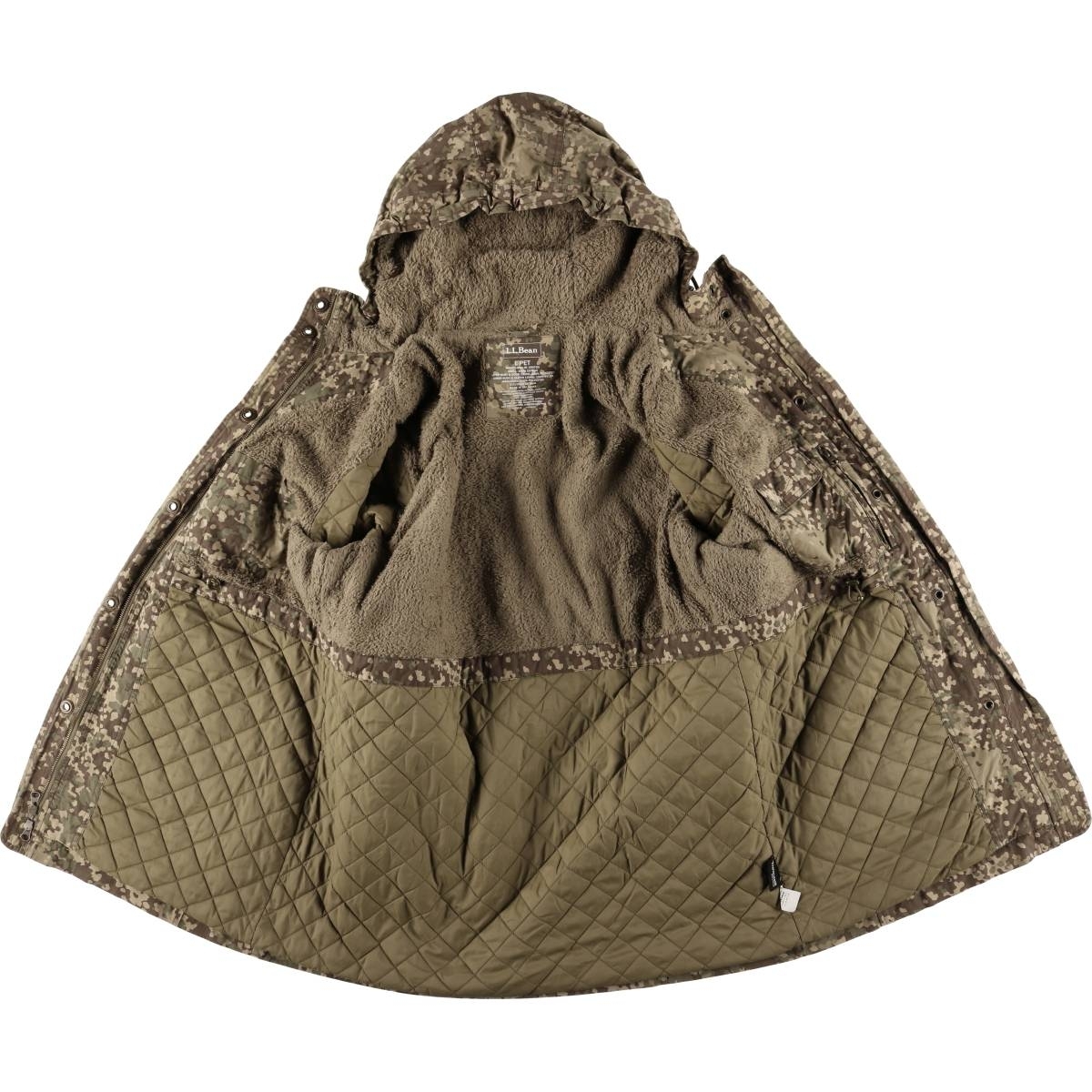 古着 エルエルビーン L.L.Bean 迷彩柄 マルチカムカモ 中綿入り マウンテンパーカー シェルジャケット レディースL相当 /eaa588731_画像3