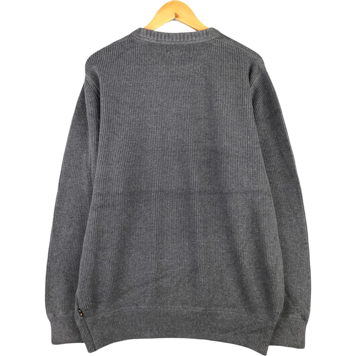 古着 エディーバウアー Eddie Bauer リブ編み コットンニットセーター 中国製 メンズL相当 /eaa589706_画像2